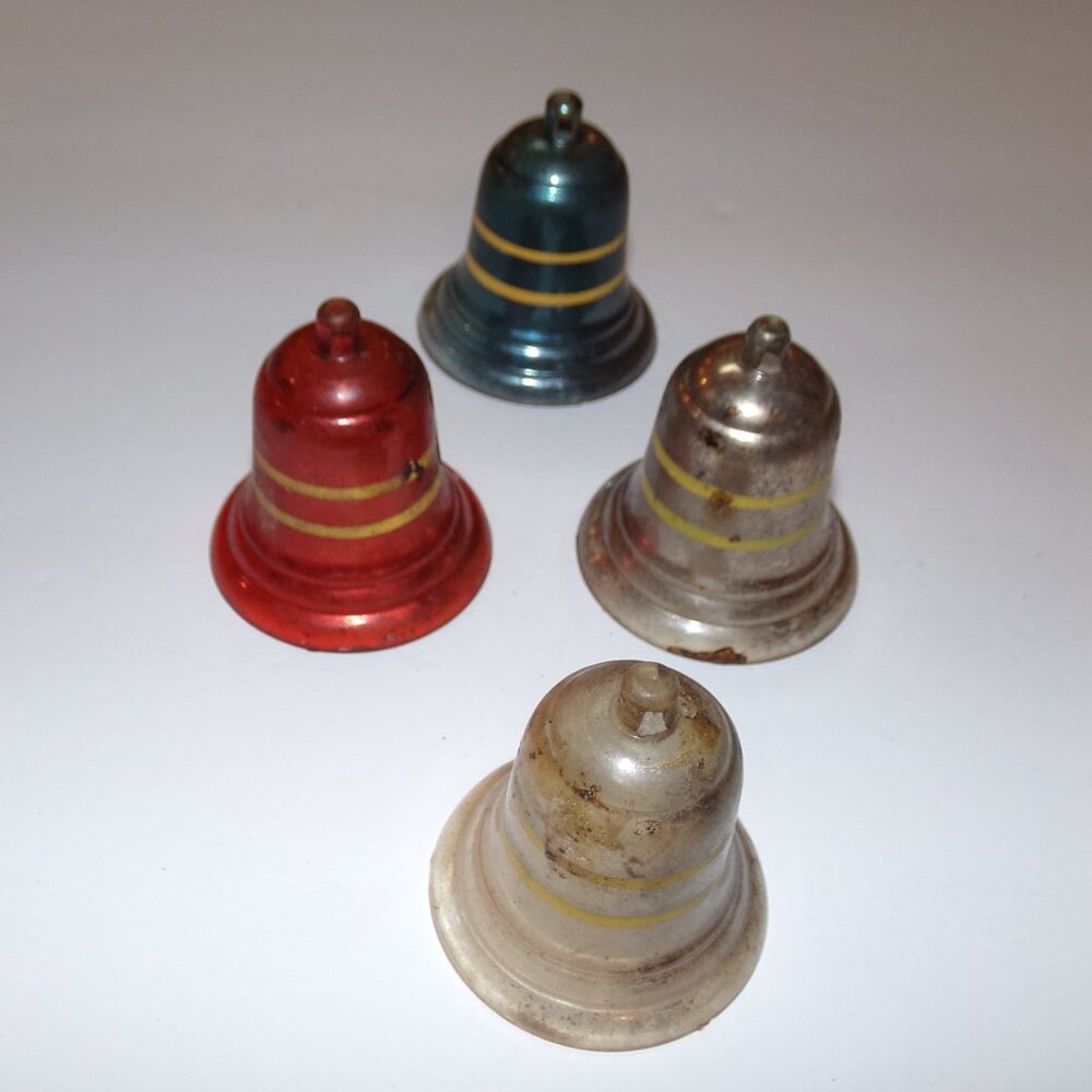Vintage Bells Christmas Tree Ornaments Stripe